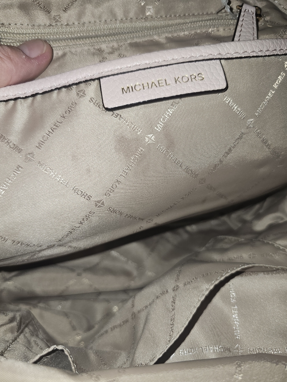 Michael Kors Light Blush Pebbled Leather Small Backpack - Picture 4 of 7
